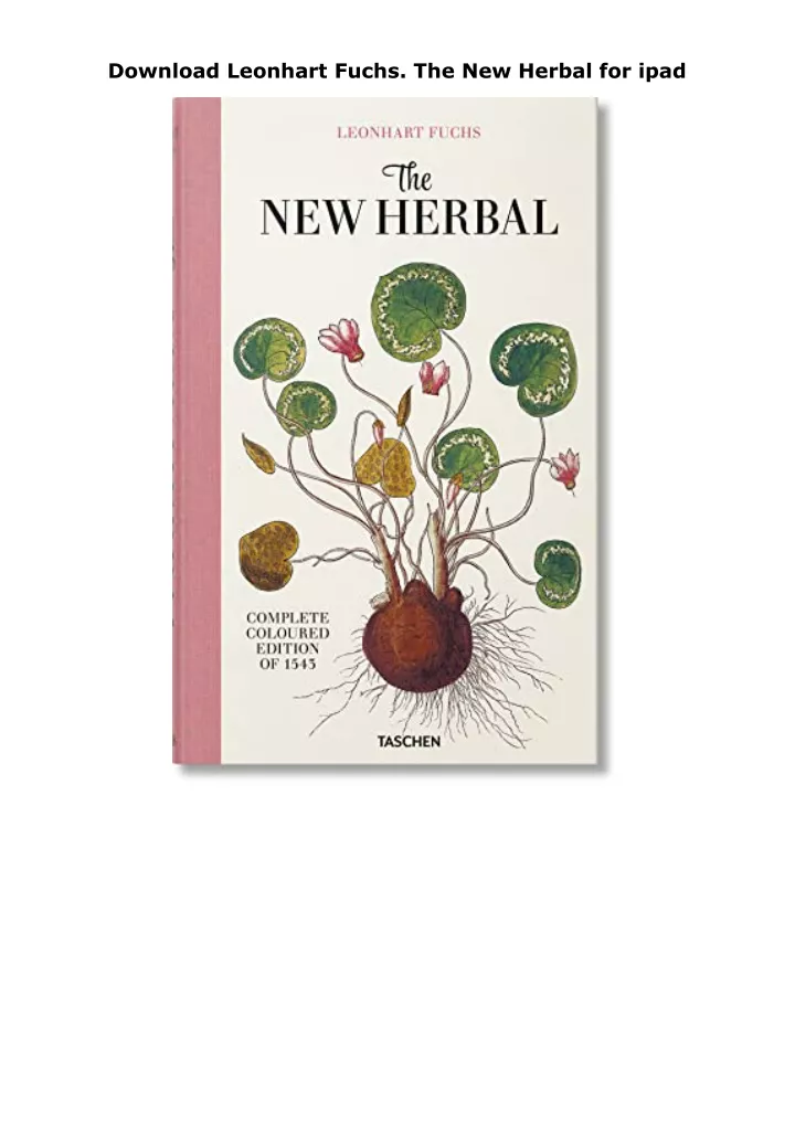 download leonhart fuchs the new herbal for ipad