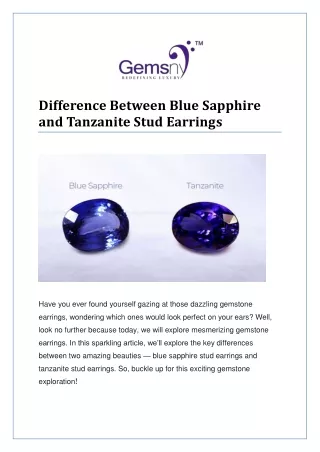 Blue Sapphire or Tanzanite: Making the Right Choice for Your Stud Earrings.pdf