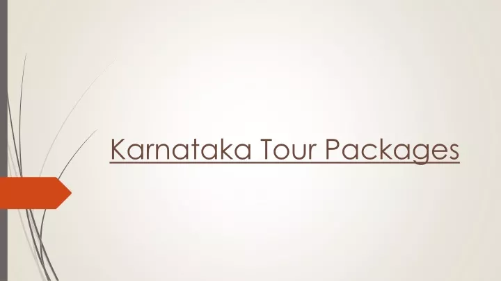 karnataka tour packages