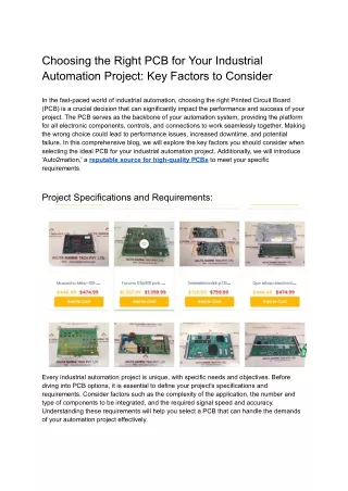 choosing the right pcb for your industrial