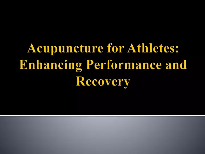 acupuncture for athletes enhancing performance and recovery