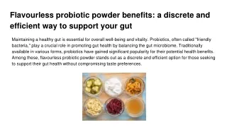 Flavourless probiotic powder benefits_ a discrete and efficient way to support your gut