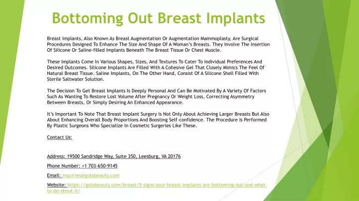 bottoming out breast implants