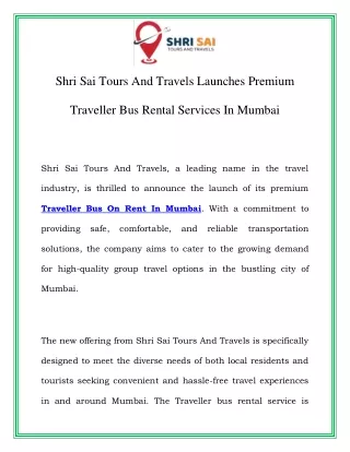 Traveller Bus on Rent in Mumbai  Call-7414977033
