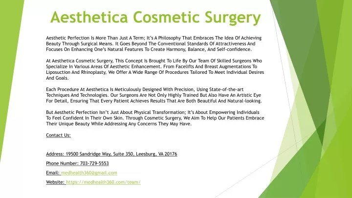aesthetica cosmetic surgery