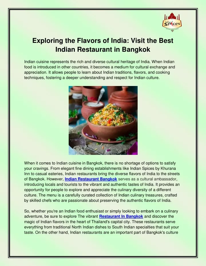 exploring the flavors of india visit the best