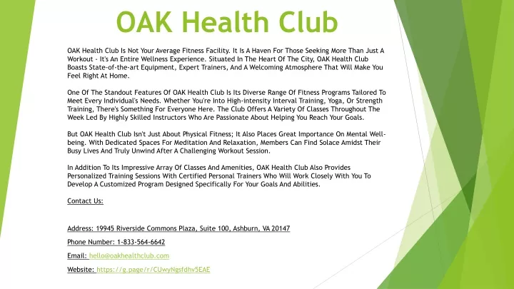 oak health club