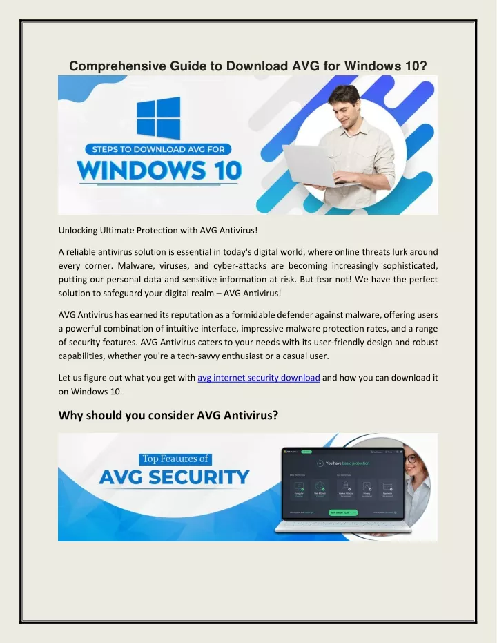 comprehensive guide to download avg for windows 10