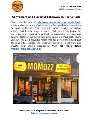 Convenient and Flavorful Takeaway in Harris Park