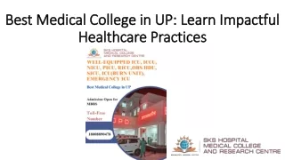 Best Medical College in UP Learn Impactful Healthcare Practices