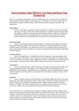 toowe features that will save you time and boost