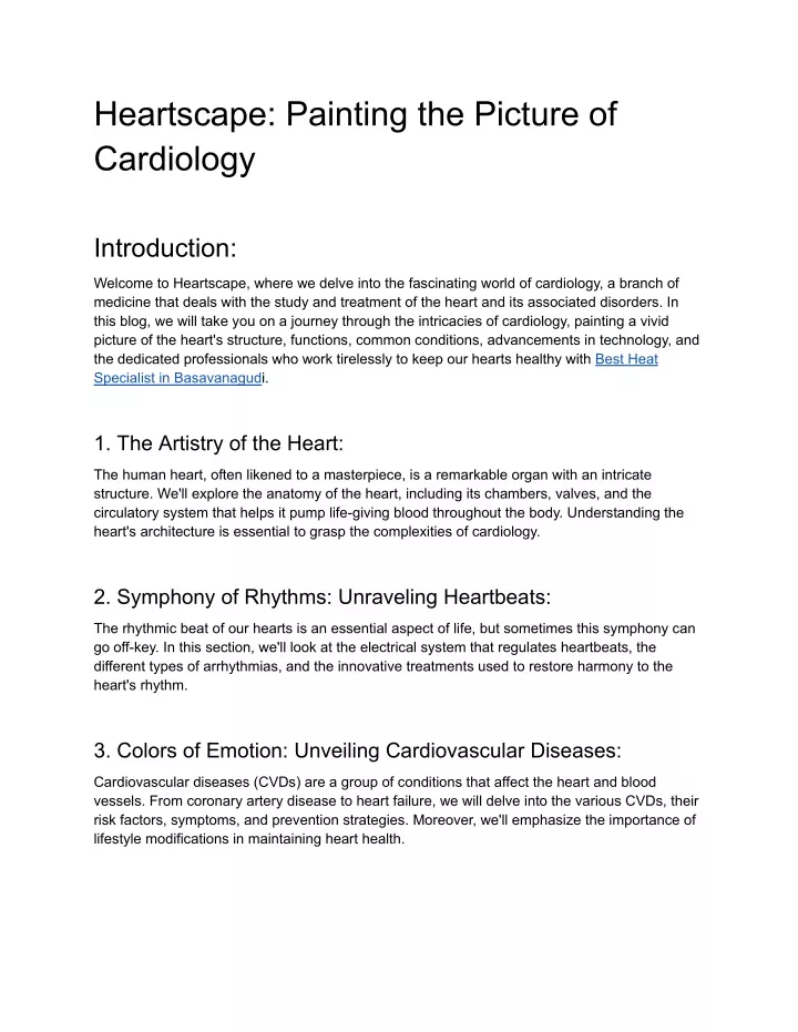 heartscape painting the picture of cardiology