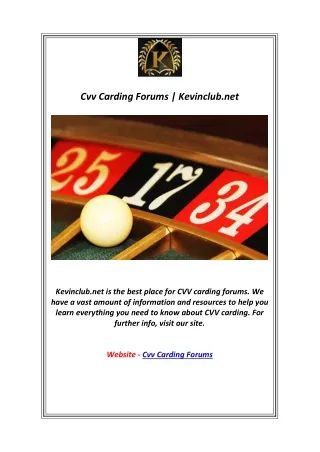 Cvv Carding Forums | Kevinclub.net
