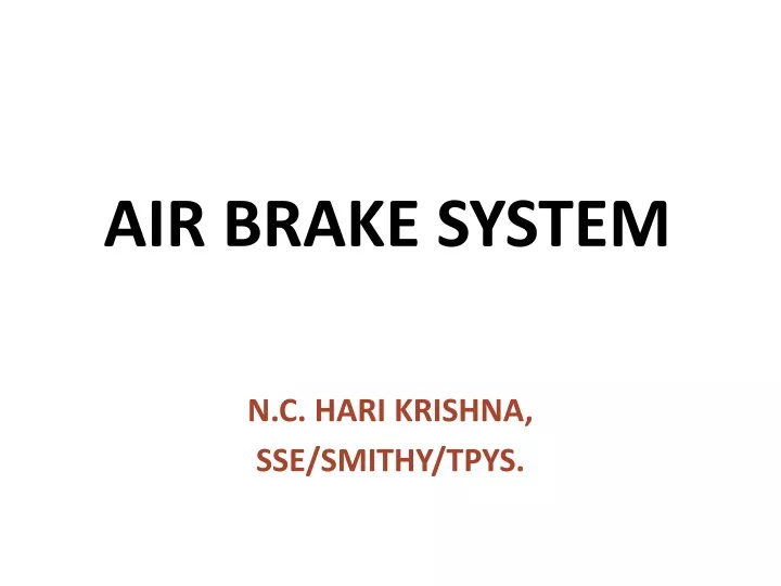 air brake system