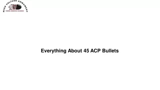 everything about 45 acp bullets