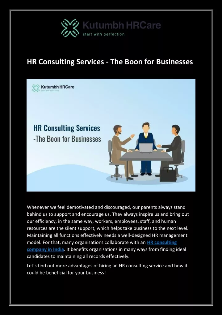 hr consulting services the boon for businesses