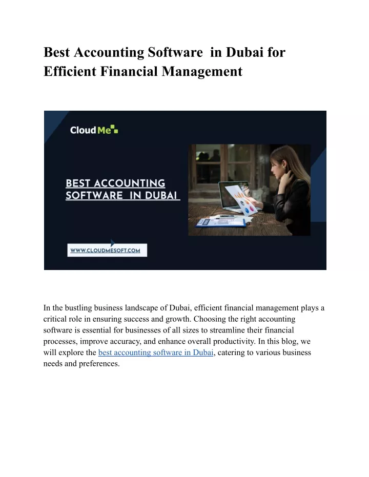 best accounting software in dubai for efficient