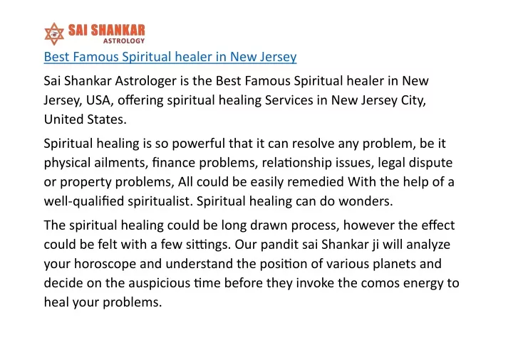 best famous spiritual healer in new jersey