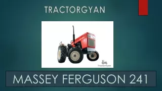 Massey ferguson 241 Price in India - Tractorgyan