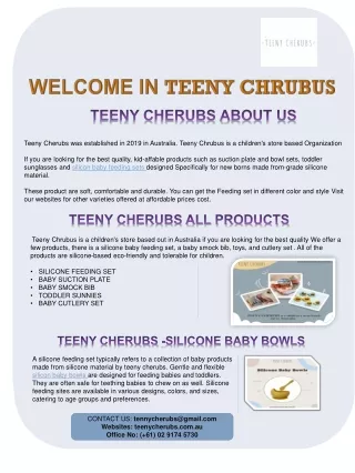 Teeny Chrubus Silicon Baby Bowls use for Newborn Babies