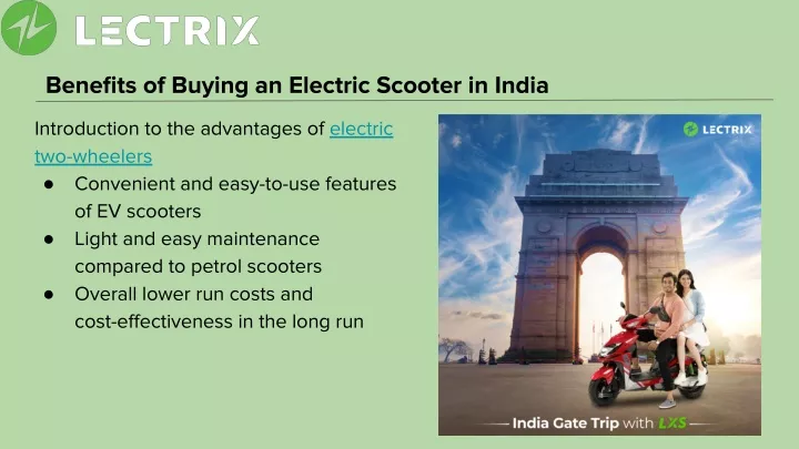benefits of buying an electric scooter in india