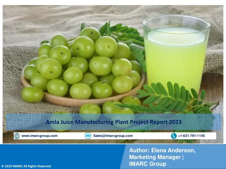 amla juice manufacturing plant project report 2023