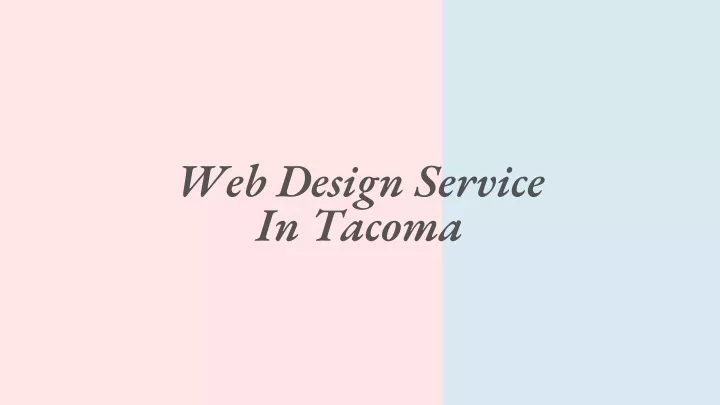 web design service in tacoma
