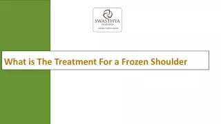 What is The Treatment For a Frozen Shoulder