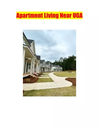 Apartment Living Near UGA