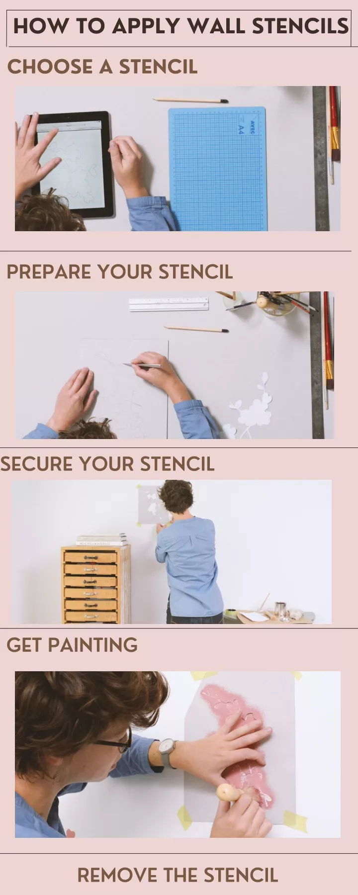how to apply wall stencils choose a stencil