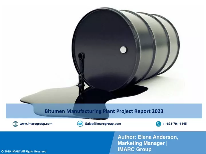 bitumen manufacturing plant project report 2023