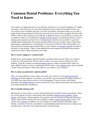 common dental problems everything you need to know