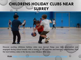 Childrens Holiday Clubs Near Surrey