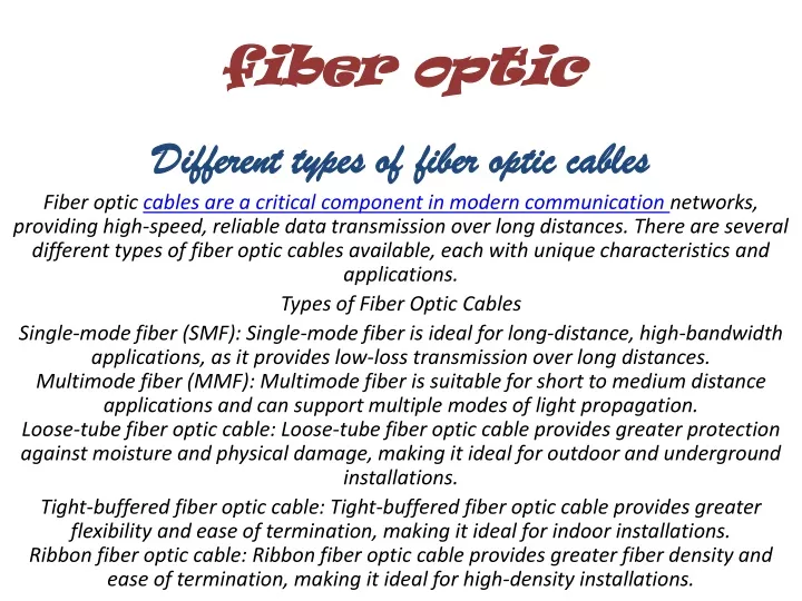 fiber optic