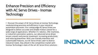 Empowering Industries with Innovative Technology - Inomax Technology