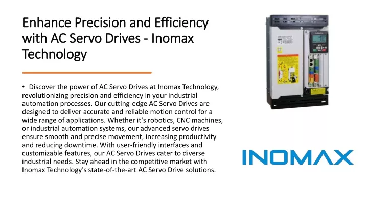 enhance precision and efficiency with ac servo