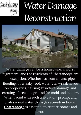 Water Damage Reconstruction Services in Chattanooga - Restore Your Damaged Property