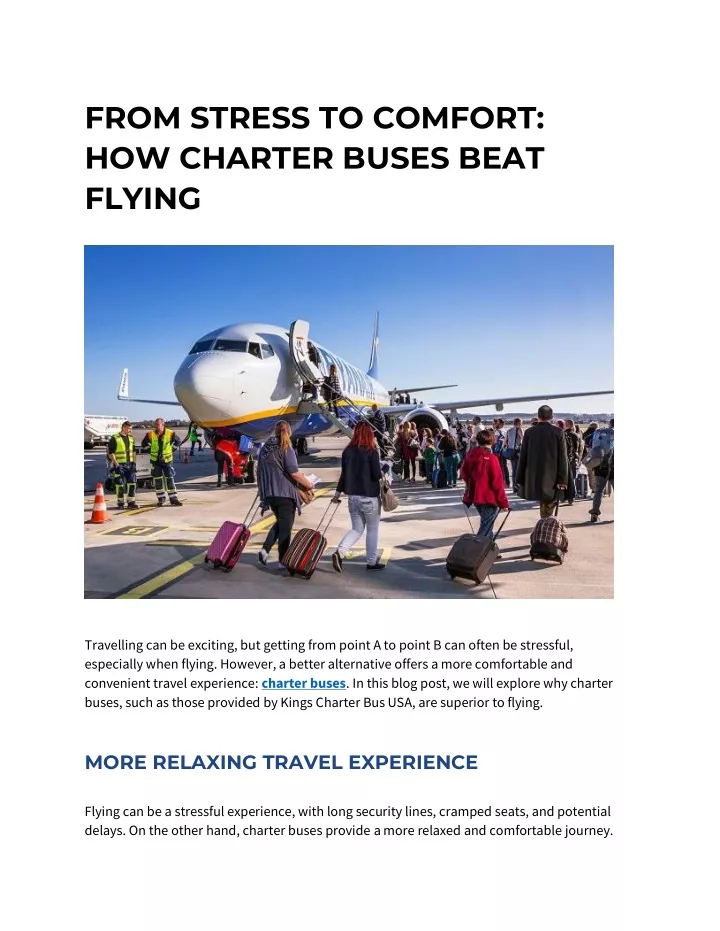 from stress to comfort how charter buses beat