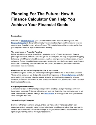 Title_ Planning for the Future_ How a Finance Calculator Can Help You Achieve Your Financial Goals