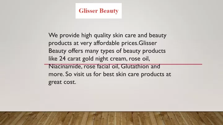 we provide high quality skin care and beauty