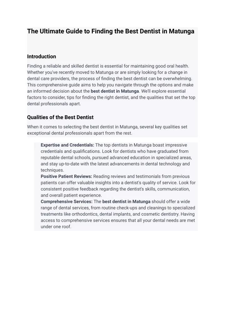 the ultimate guide to finding the best dentist