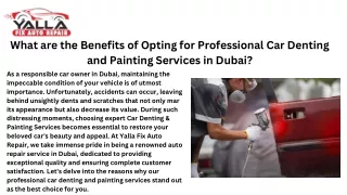 Denting & Painting Services