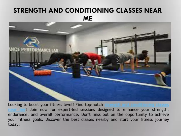 strength and conditioning classes near me