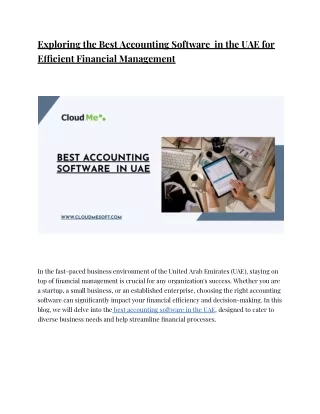 exploring the best accounting software