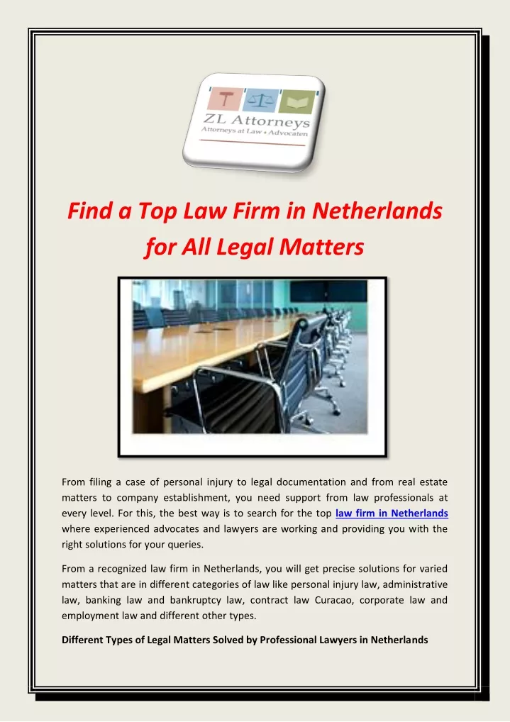 find a top law firm in netherlands for all legal