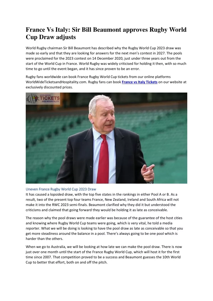 france vs italy sir bill beaumont approves rugby