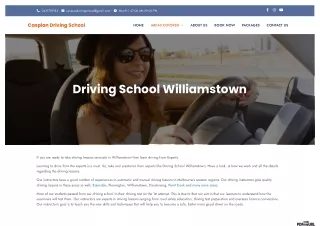 Why Choose Driving School Williamstown for Your Driver's Education Needs
