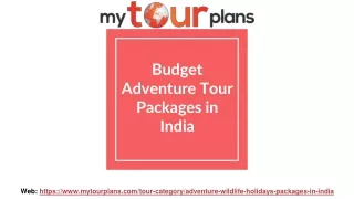 Budget Adventure Tour Packages in India