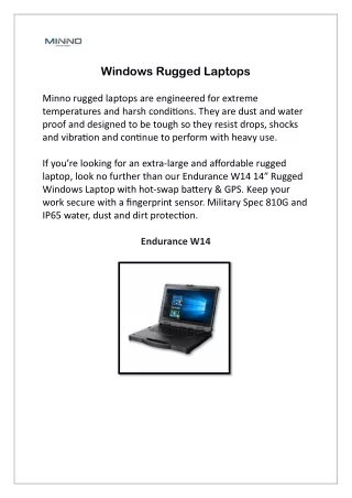 Windows Rugged Laptops