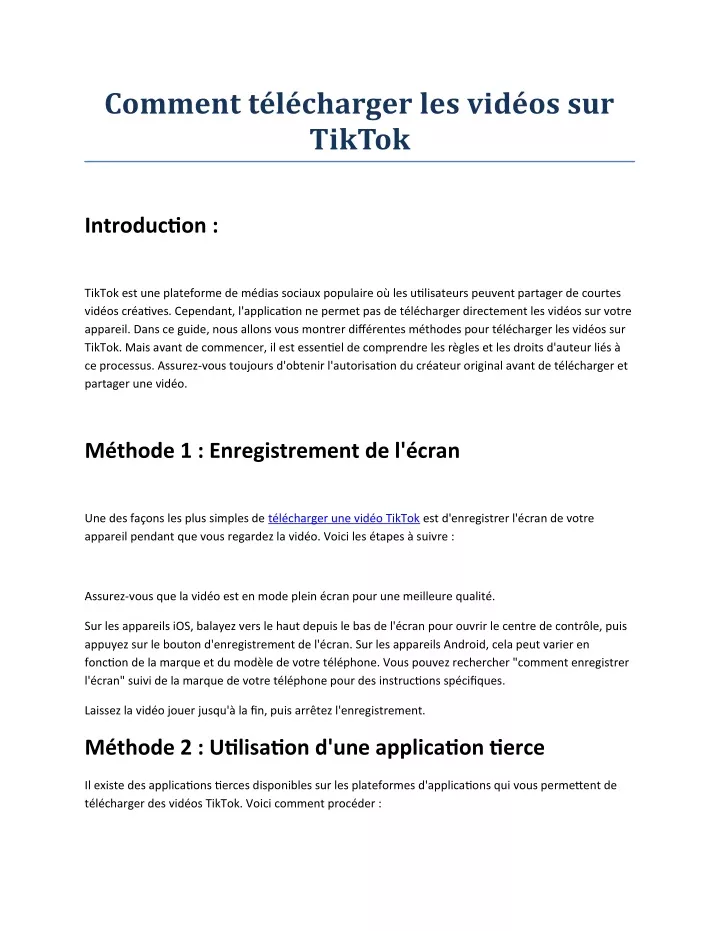 comment ajouter des video sur tiktok